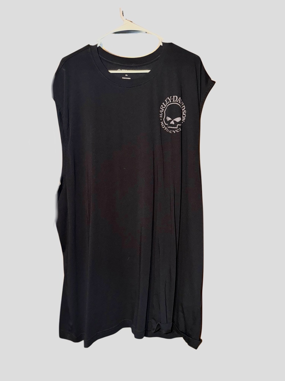 Harley-Davidson Black Knit Sleeveless Crewneck with Matte Black Logo Print